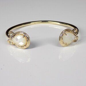 Kendra Scott Mother of Pearl Cuff Bracelet Gold-tone Faceted Teardrop Stones